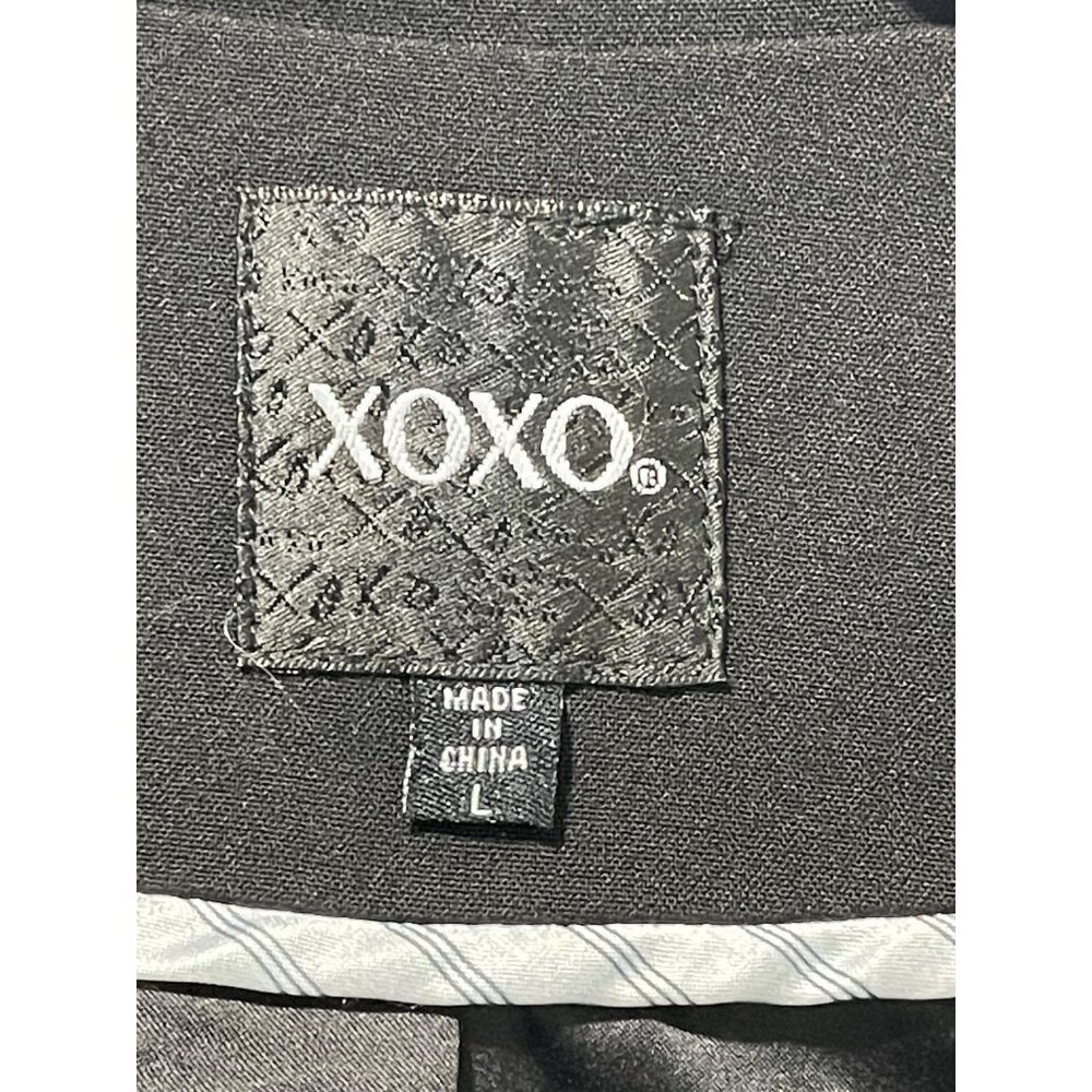 XOXO Women’s Black Blazer Size L Single Button Office Work Jacket - Picture 4 of 12